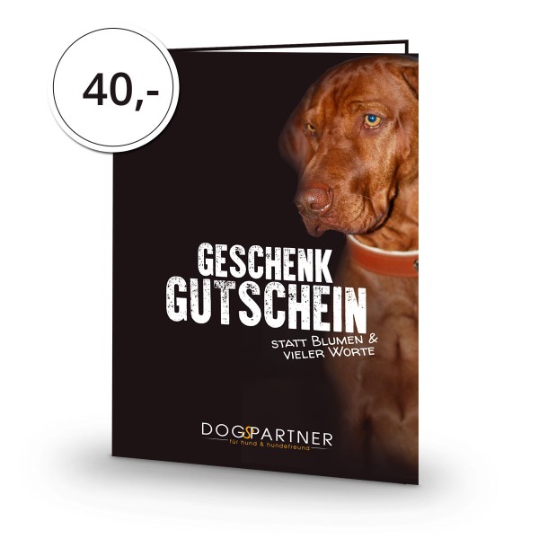 40,00 EUR Dogspartner Geschenk Gutschein für Hundebesitzer