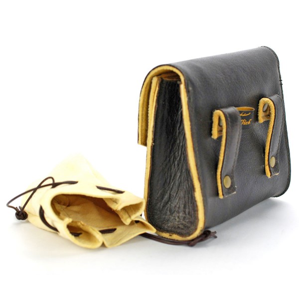 JagdART Leder-Gürteltasche Hirschfang - mit Leckerlibeutel - Seite