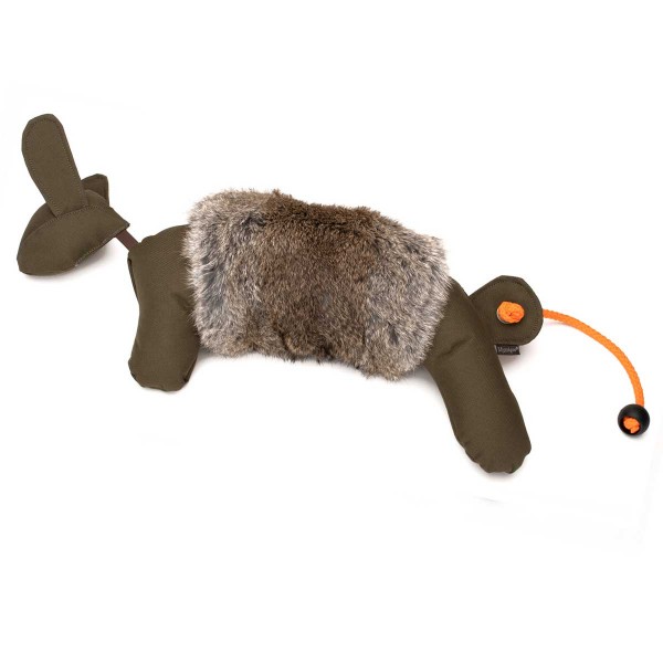 Hasenkörper-Hundedummy mit Fellring - Hasendummy