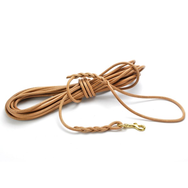 Handgefertigte Rundleder Schleppleine für Hundetraining und Jagd