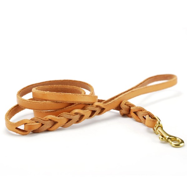 Handgefertigte Flachleder Führleine Hundeleine