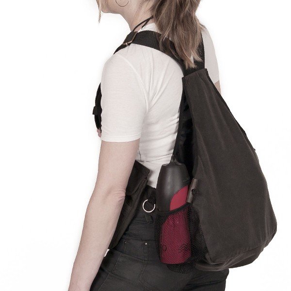 Gewachste Dummyweste Gundog braun - Seitenansicht links