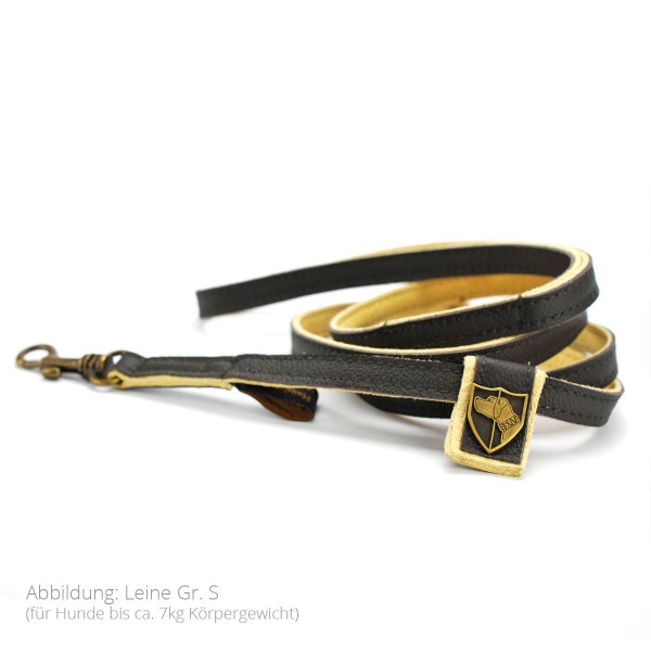 JagdART Flachleder Handleine - Jagdhund - Größe S