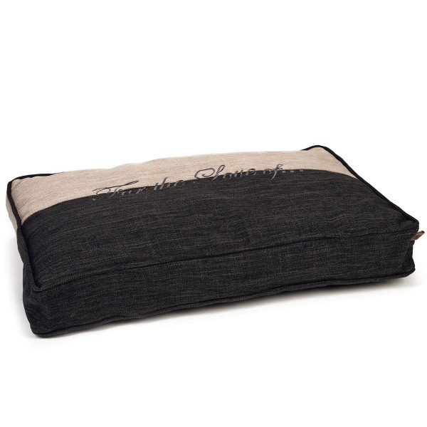 Elegantes Hundebett/Hundekissen Mera in Farbe grau-beige