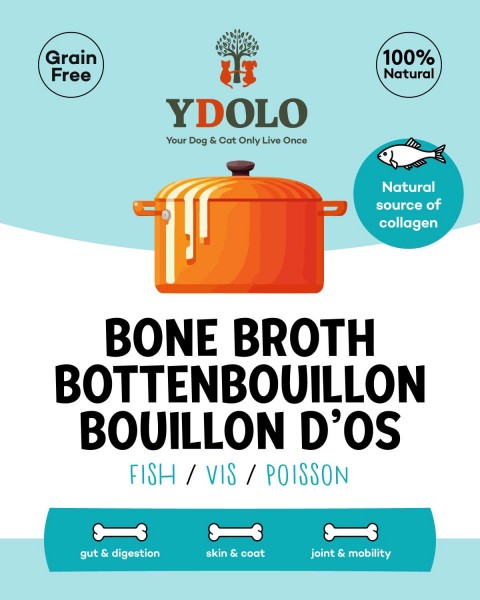 YDOLO Knochenbrühe Elch - 100% natürliche Nahrungsergänzung für Hunde