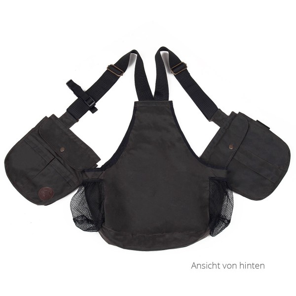 Gewachste Dummyweste Gundog braun - Rückansicht