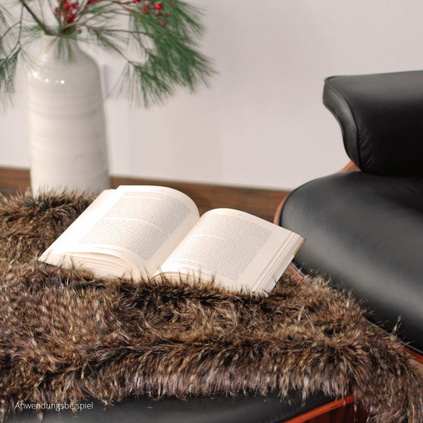 Plaid "Eleganz" Decke in Kunstfelloptik (Anw. Wohnstil)