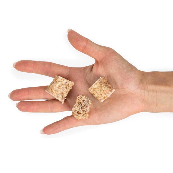 Getrocknete Rotbarschhaut-Würfel für Hunde