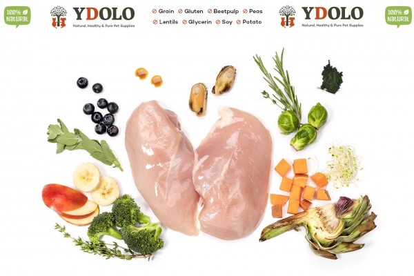 Die Zutaten vom YDOLO Huhn - Trockenfutter