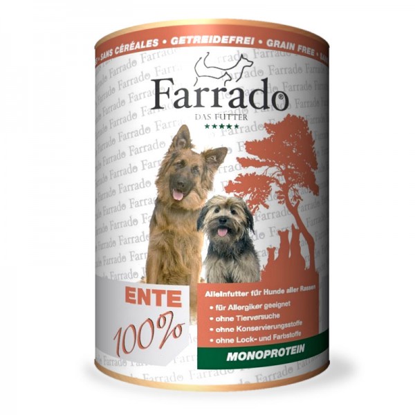 Farrado Fleischdose Ente - Nassfutter Hund
