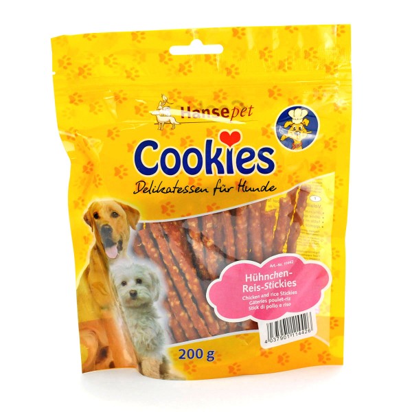 Dog Cookies Hühnchen-Reis-Stickies Pkg. - Trainingsleckerli für Hunde