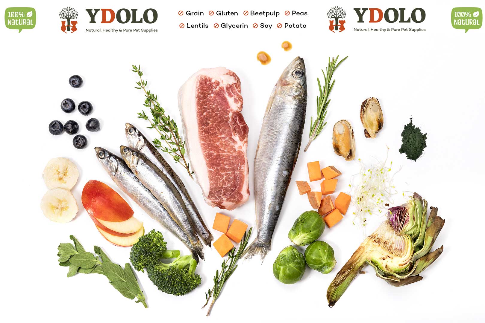 Ydolo Hundefutter - natürliche Zutaten