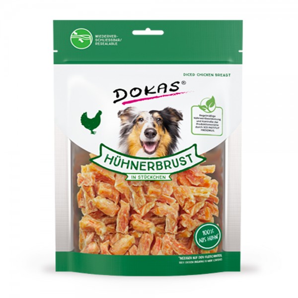 Trockenfleischsnack Hühnerbrust in Stückchen - Hundeleckerlis
