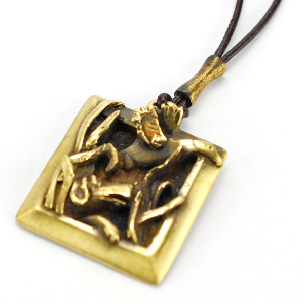 JagdART Schmuckhalskette - Dog Bird Hunting - Halskette Jagdmotiv - Detail