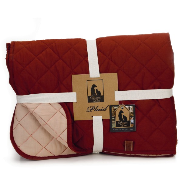 Gesteppte Decke in Farbe bordaux-rosa