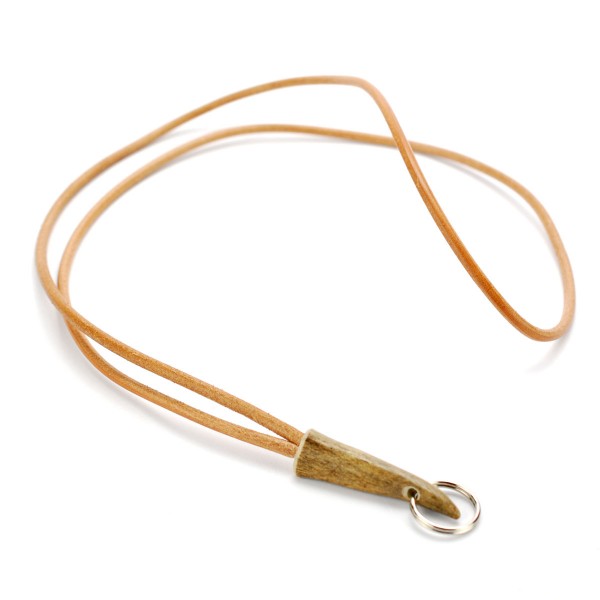 Pfeifenband für Hundepfeife aus Leder mit Hornspitze