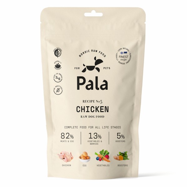 Pala No.5 Huhn Trockenbarf Hundefutter 100g Packung