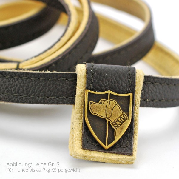 JagdART Flachleder Handleine - Jagdhund - Größe S Beschlagdetail