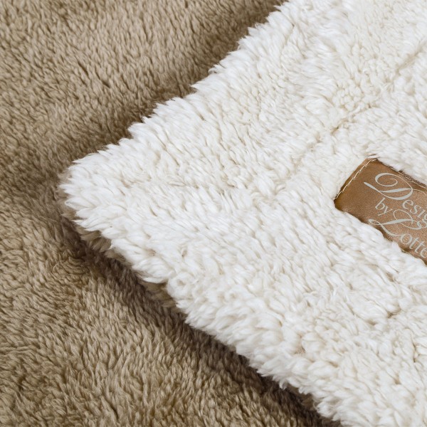 Hundedecke / Überwurfdecke Wush in Farbe beige-braun (Detail)