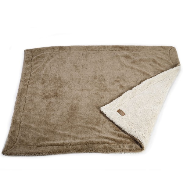 Hundedecke / Überwurfdecke Wush in Farbe beige-braun (Detail2)