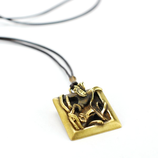 JagdART Schmuckhalskette - Dog Bird Hunting - Halskette Jagdmotiv