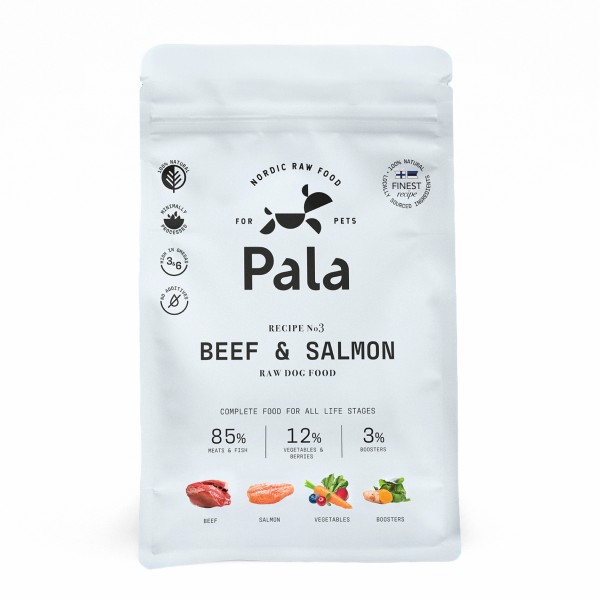 Pala No.3 Rind & Lachs Trockenbarf Hundefutter 1kg Packung