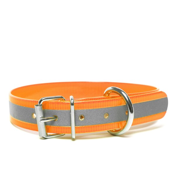 Biothane Hundehalsband Klassik Reflex-Orange