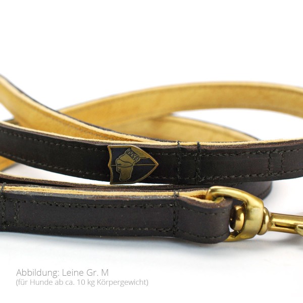JagdART Flachleder Handleine - Jagdhund - Größe M Detail