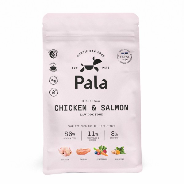 Pala No.2 Huhn & Lachs Trockenbarf Hundefutter 1kg Packung