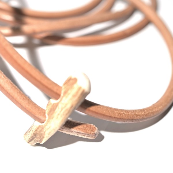 Handgefertigte Umhängeleine - Moxonleine aus Leder - Detail Schieber